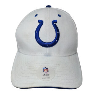 NFL Team Apparel Men's Strapback Hat White Size OSFA Embroidered Logo